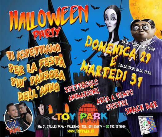 Halloween Party 2023, parco divertimenti Toy Park Palermo