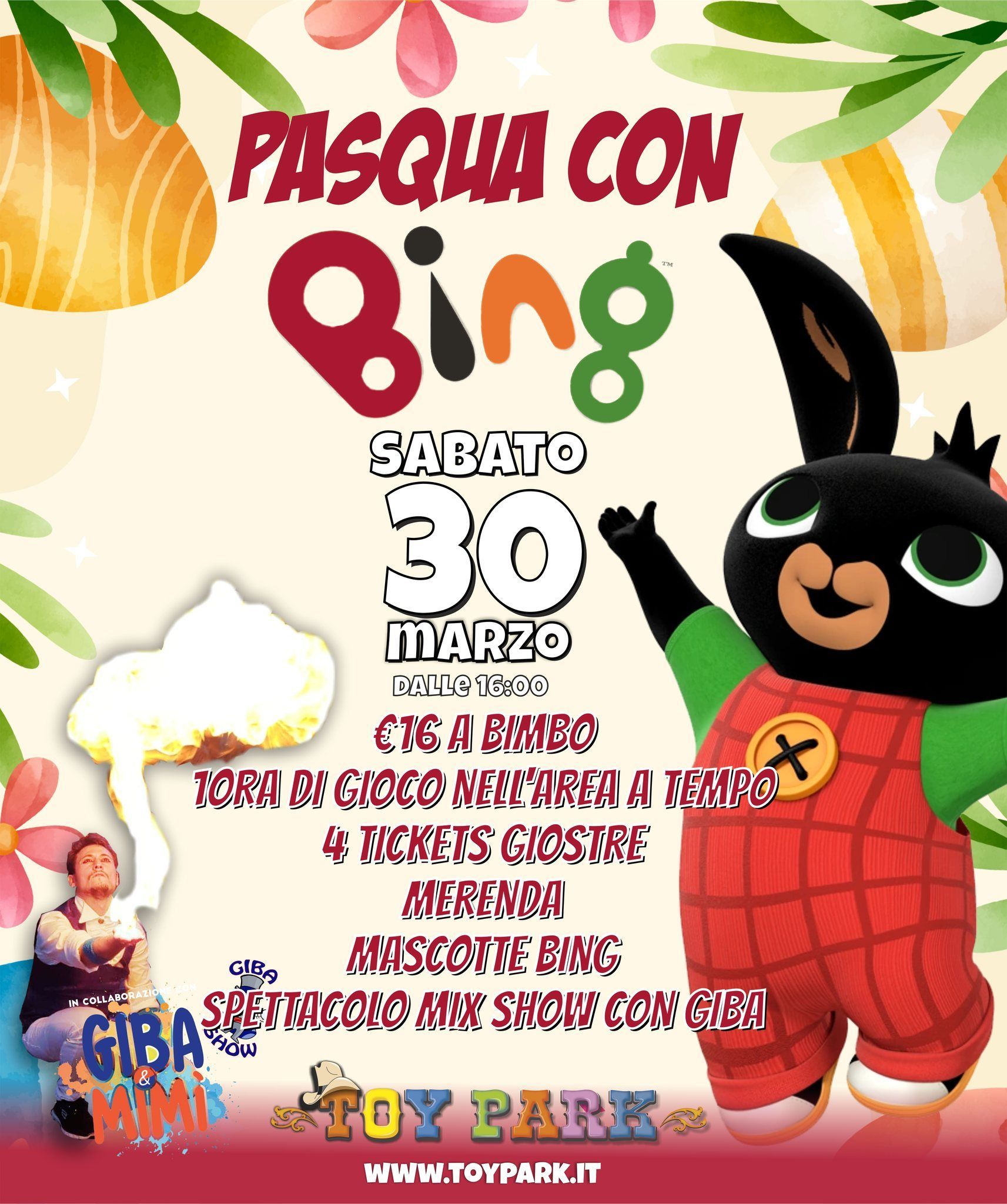 Pasqua con Bing, parco divertimenti Toy Park Palermo