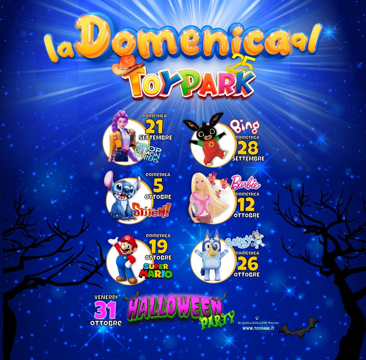 Tornano le domeniche magiche al Toy Park!, parco divertimenti Toy Park Palermo