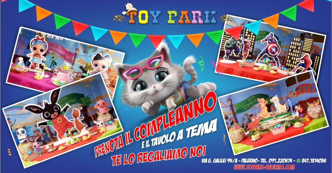Promozione parco divertimenti Palermo Toy Park: Tavolo a tema in omaggio