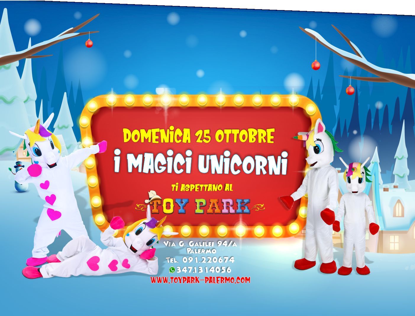 I Magici Unicorni vi aspettano al Toy Park…..