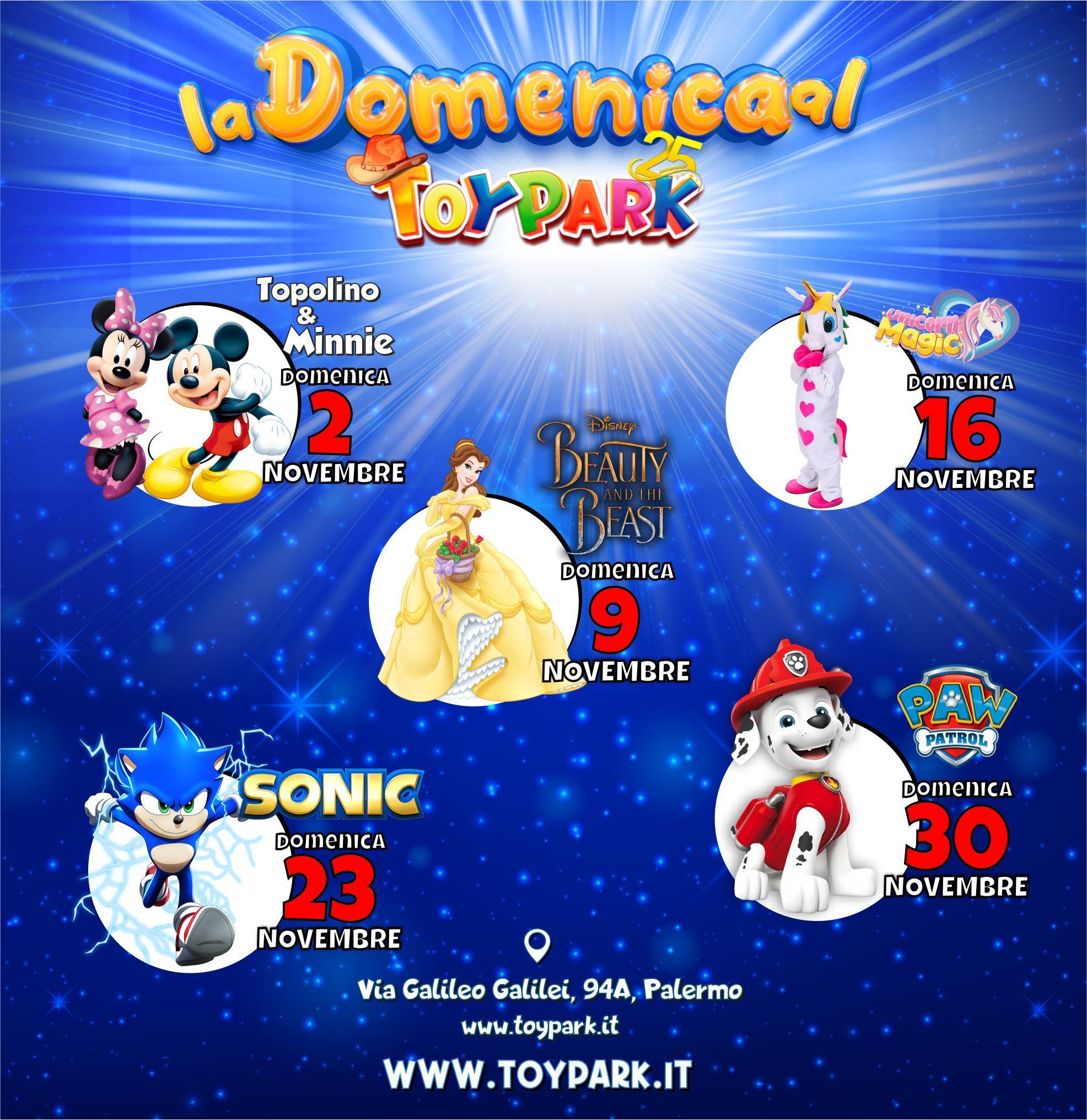 Tornano le domeniche magiche al Toy Park!, parco divertimenti Toy Park Palermo