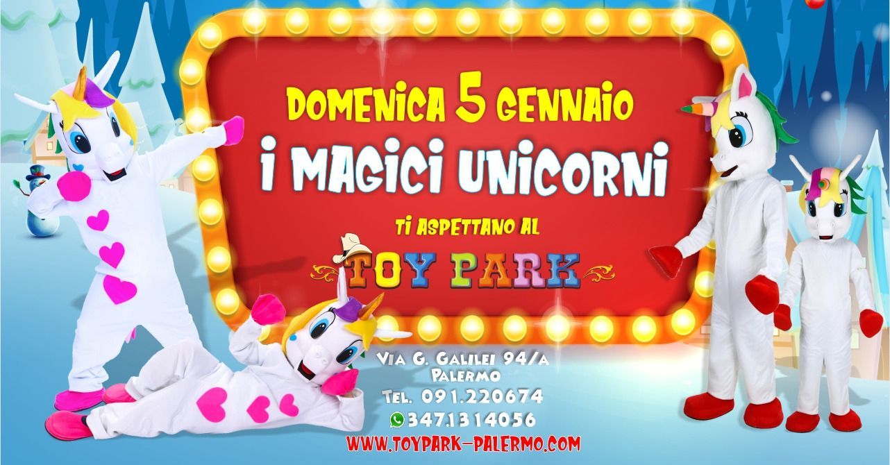 I Magici Unicorni vi aspettano al Toy Park…..