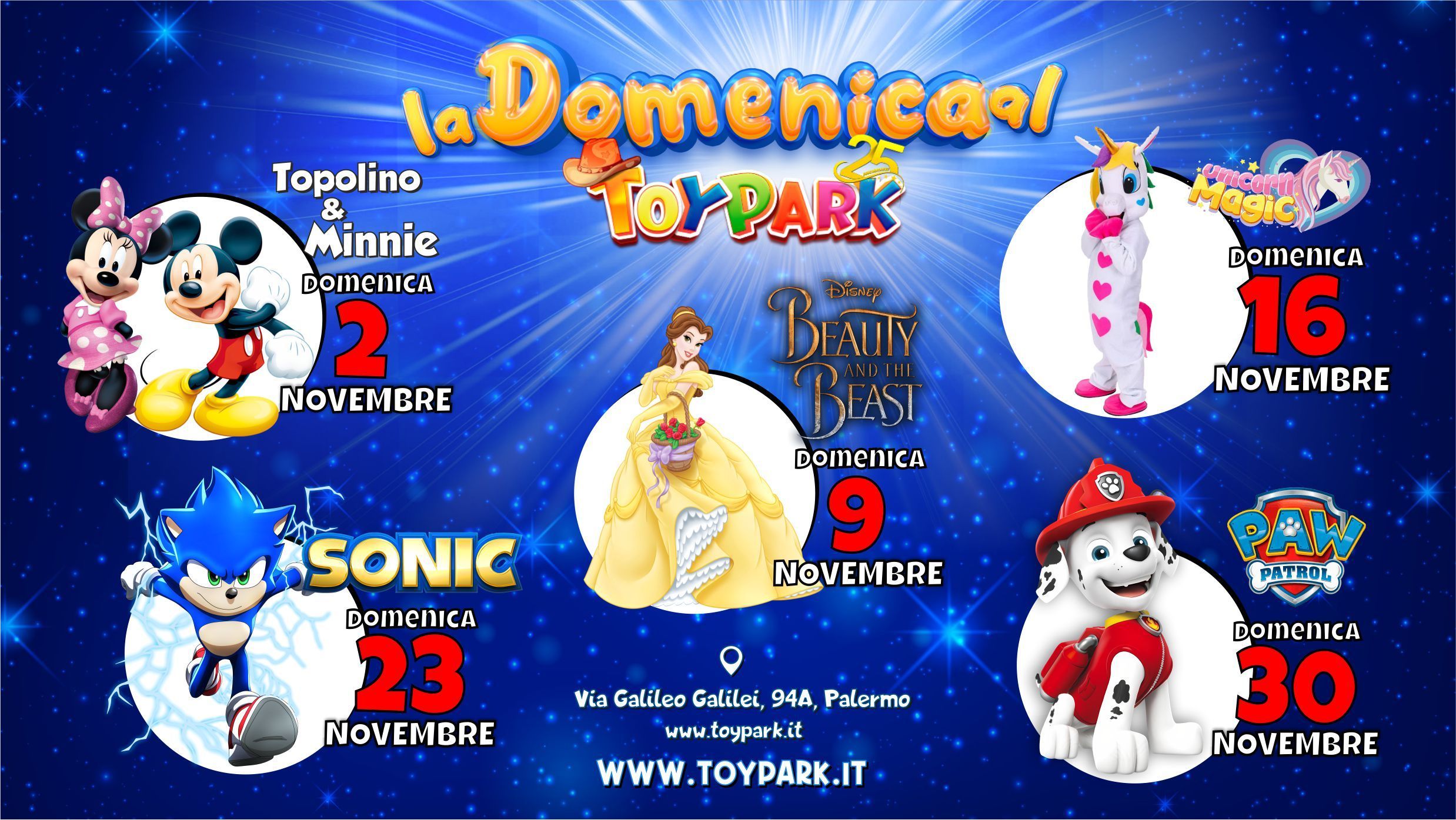 Tornano le domeniche magiche al Toy Park!