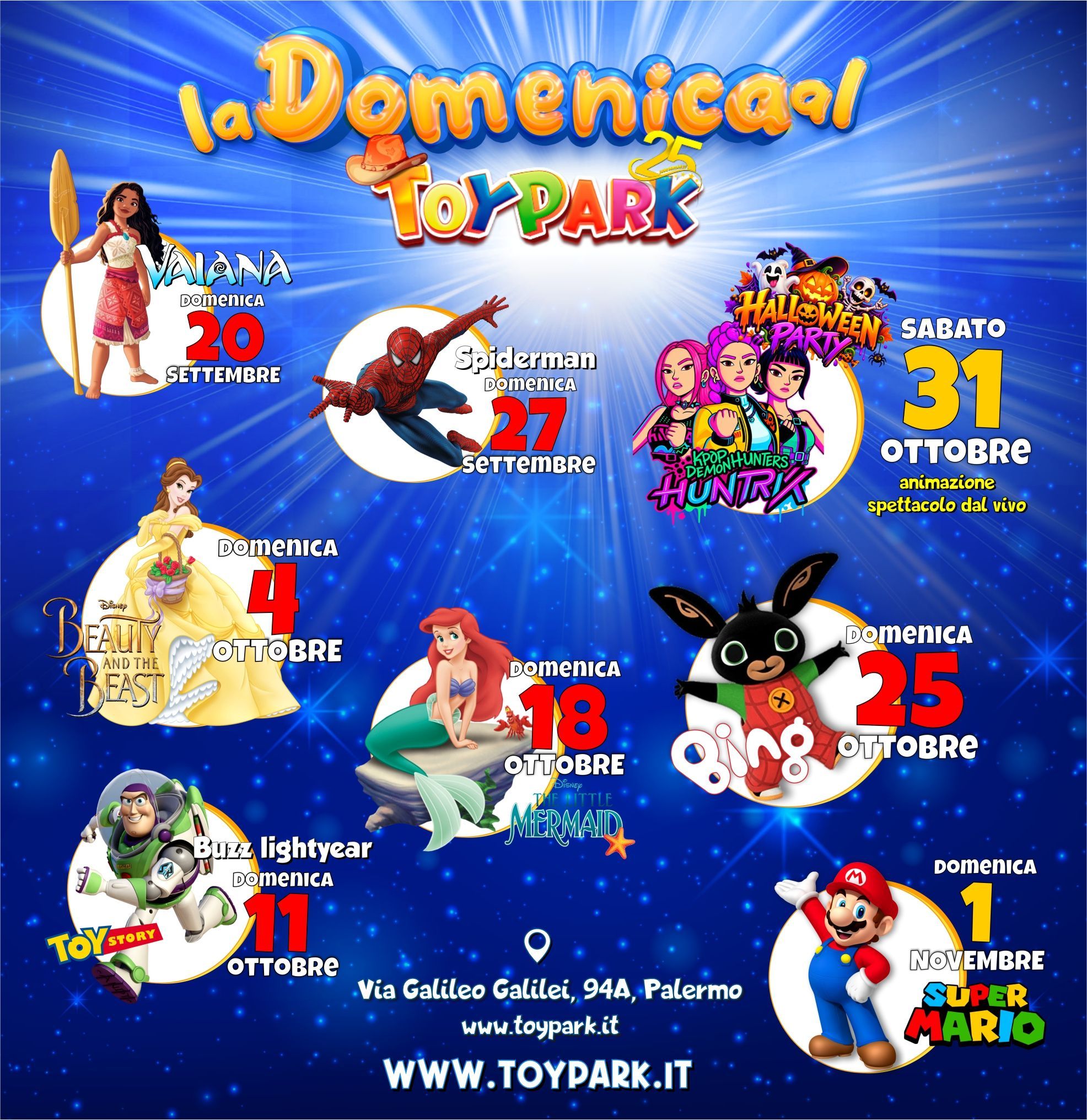 Tornano le domeniche magiche al Toy Park!, parco divertimenti Toy Park Palermo