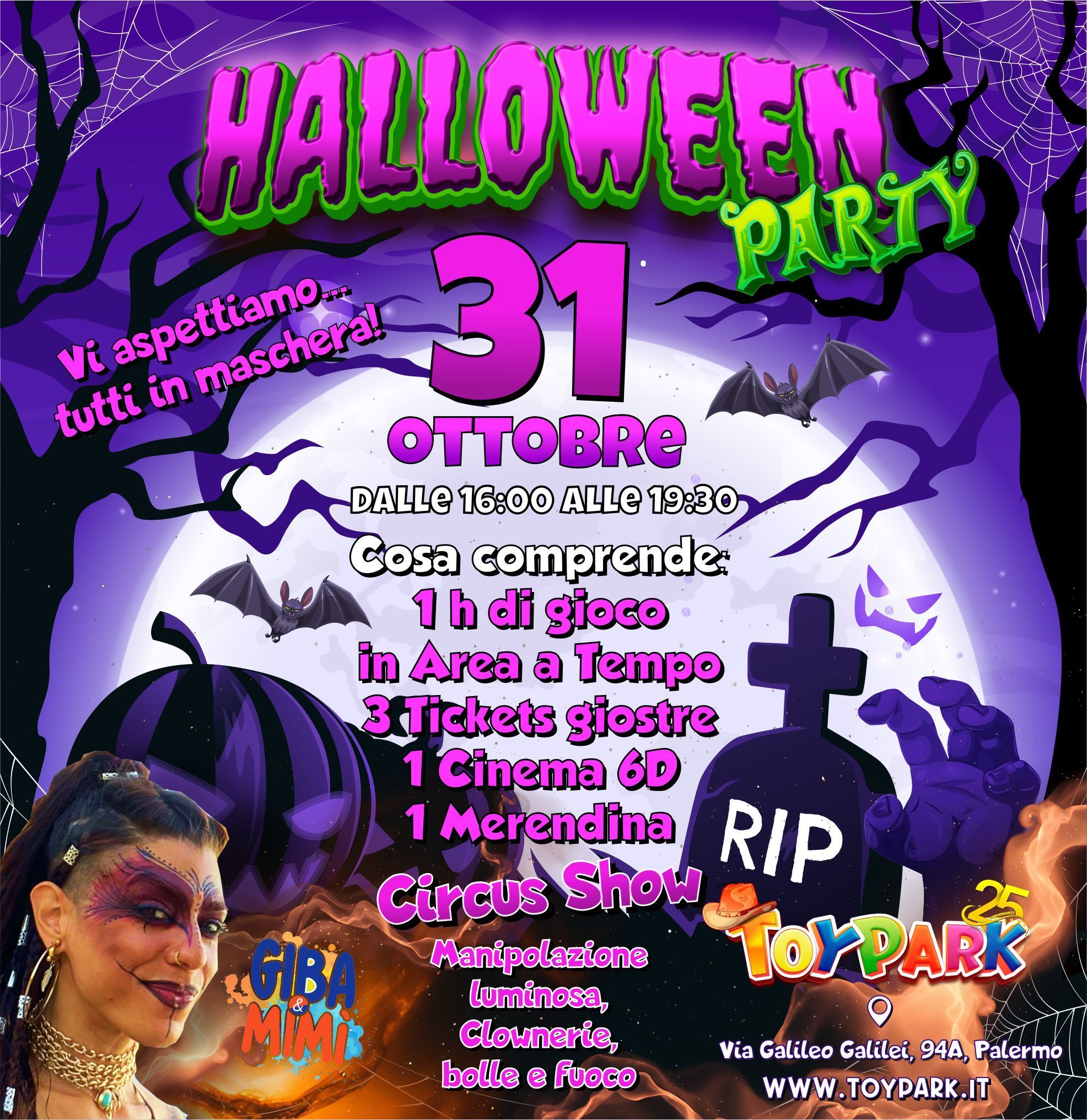 HALLOWEEN PARTY AL TOY PARK!, parco divertimenti Toy Park Palermo
