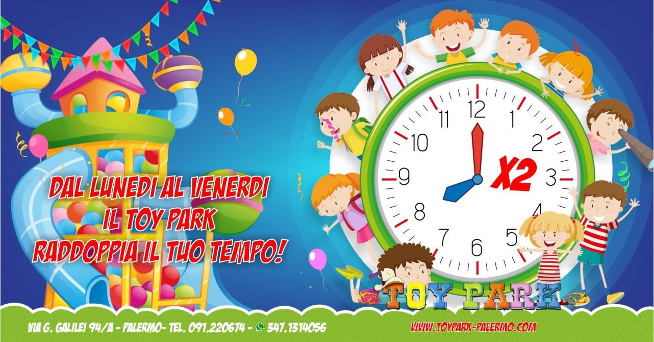 Promozione parco divertimenti Palermo Toy Park: Raddoppia il tuo tempo di gioco