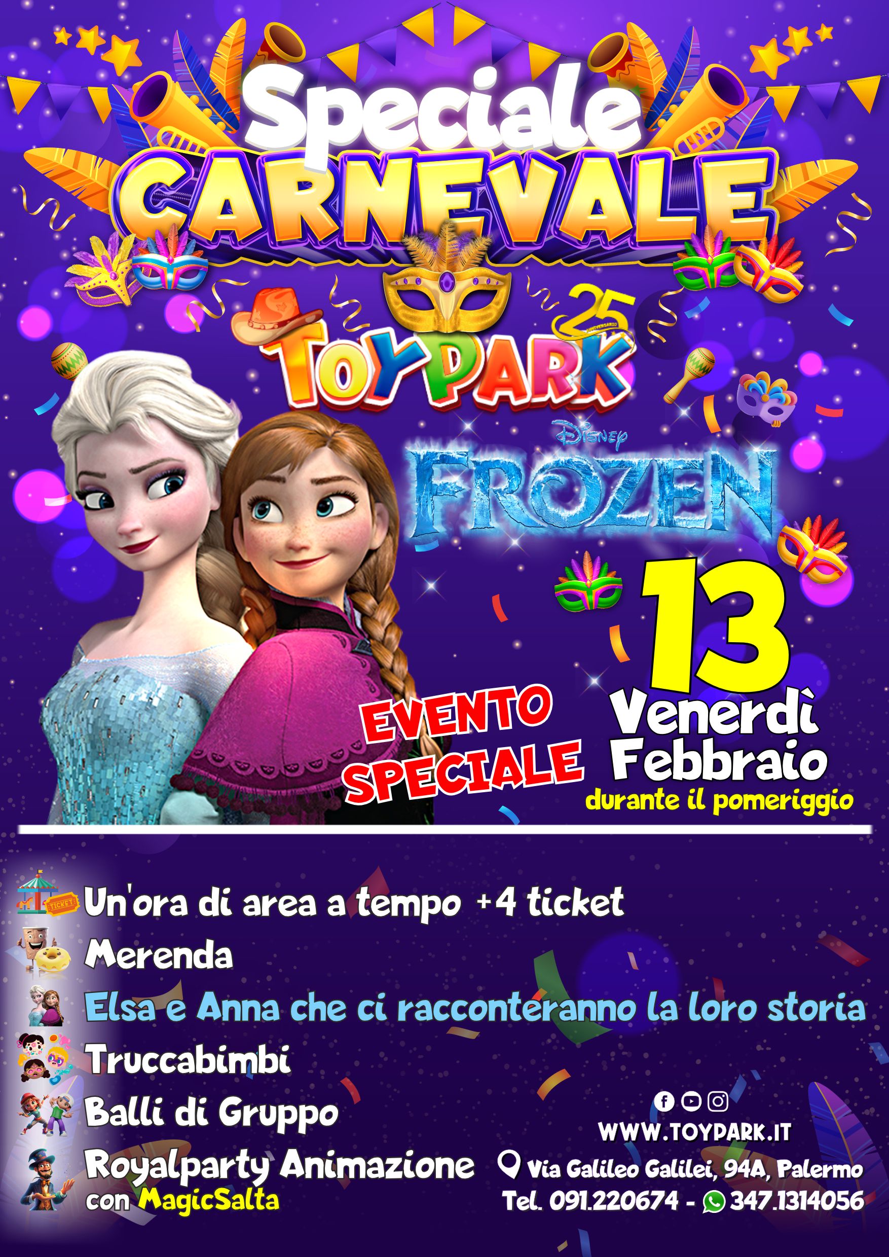 Eventi per bambini a Palermo Carnevale 2026
